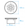 Foco exterior empotrar acero inoxidable  7W